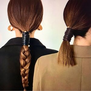 π€ Black Leather Hair Tie π€